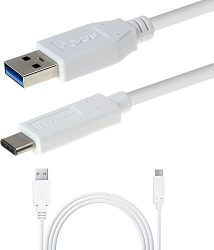 TECHGEAR Câble Chargeur USB/Transfert Compatible pour Sony Xperia XZ3, XZ2, XZ1, XZ, XA2, XA1 Ultra, XZ2 Premium, XZ Premium etc - Câble USB-C 3.1 vers USB [Blanc] - jusqu'à 3A et 10Gb/s (1m)