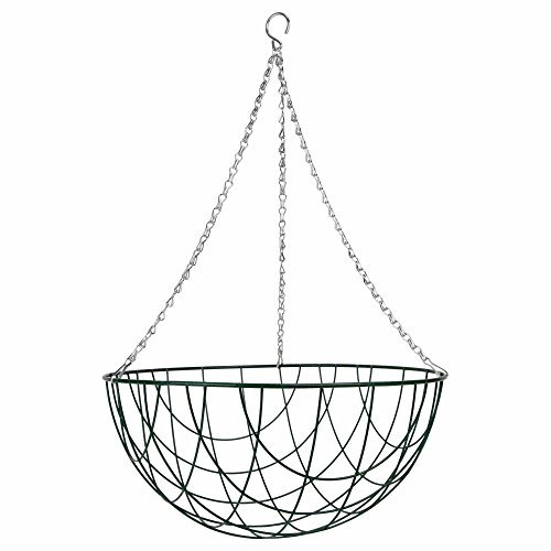 Garten Deko Hängekorb Blumenampel Grün aus Metall Ø 40cm