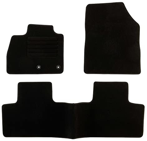 DBS 1766259 Autofußmatte - nach Maß - 3-teilig - Anti Rutsch - schwarzer Nadelfilz 900g/m² - Velours Fertigung - Sortiment Star