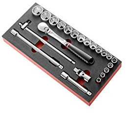 FACOM MODM.S161-212U Module Mousse douilles 12 Pans, Gris, 1/2