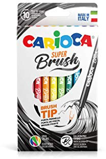 Pisaki Carioca Brush Tip 10 kolorów