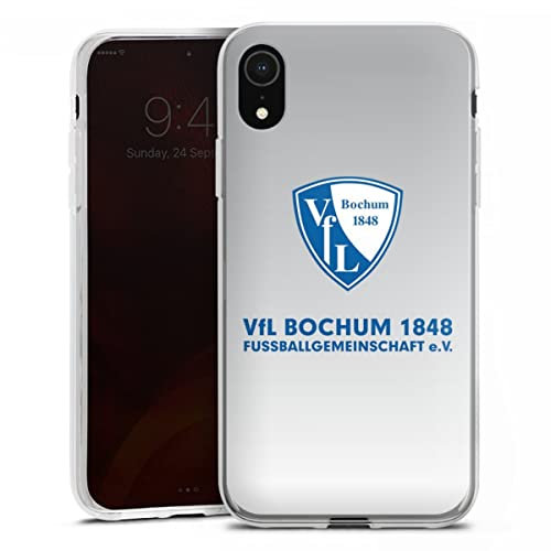 Silikon Hülle kompatibel mit Apple iPhone Xr Case transparent Handyhülle VFL Bochum Wappen Offizielles Lizenzprodukt