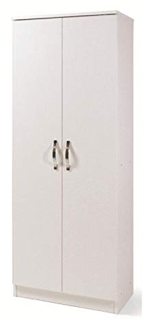 Azur Line Scarpiera Armadio con ripiani modello Gabriella da 180cm in kit vari colori (Bianco)
