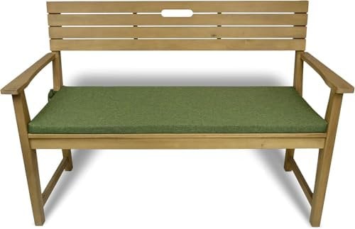Rollmayer Bankkissen Bankauflage Sitzkissen Bankpolster Auflage für Bänke in Haus und Garten Kollektion Melange, 1 Stück (Grün 333, 140x50x4cm)