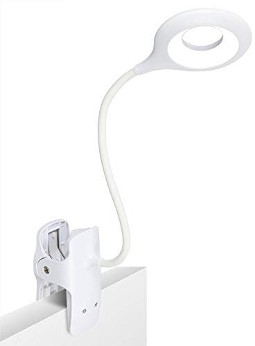 SINJIAlight Leselampe, 28 LEDs USB Wiederaufladbare leselampe kinder, 3 Farben x 3 Helligkeit klemmleuchten mit Sicherheitsschalter, Augenschutz Buchleuchte zum Lesen im Bett