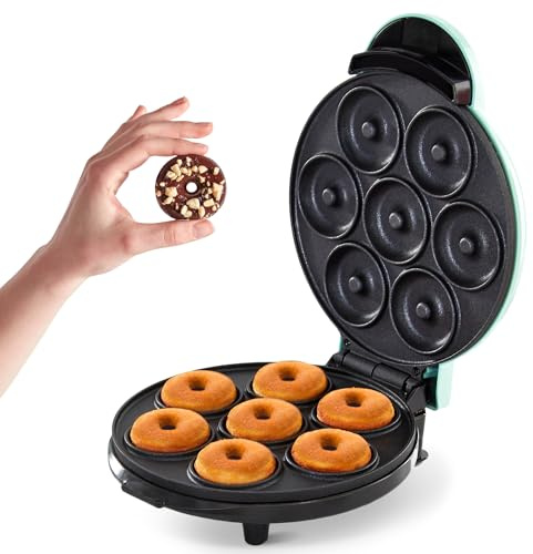 Dash Express Mini Donut Maker, 7 Donuts, Aqua