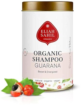 ELIAH SAHIL Bio-Veganes Guarana-Pulver-Shampoo (100gm) – 100% natürliches Haarshampoo für nasses Haar, Naturkosmetik, Guarana-Shampoo-Pulver in Reisegröße