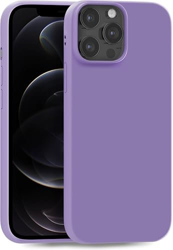 MyGadget Cover per iPhone 12 Pro Max - Custodia Protettiva in Silicone Morbido Case TPU Flessibile - Protezione Antiurto & Antigraffio Viola Scuro
