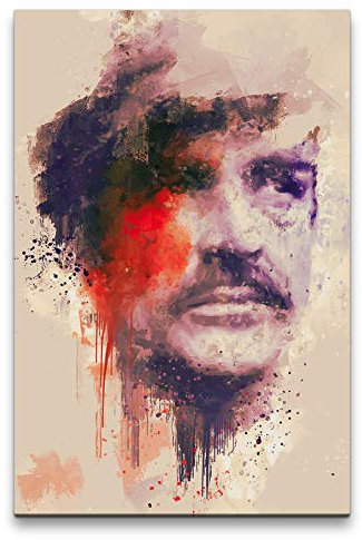 Sean Connery Porträt Abstrakt Kunst Filmlegende Schauspieler 60x90cm Leinwandbild