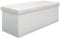 DuneDesign Faltbare Sitzbank 110x38x38cm - XXL Sitztruhe 2 Trennwände Polsterbank Fußbank Leinen-Optik