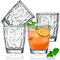 Lot de 4 gobelets en plastique transparent incassable de 300 ml pour eau, thé, lait, bière, jus de fruits, verres réutilisables pour enfants, adultes, barbecue, fêtes et utilisation quotidienne