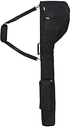 PAKEY Golf Carry Bag Lightweight Travel Bag Case Golf Club Sunday Bag Folding Golf Bag with Detachable Adjusted Shoulder Strap, Two Small Zipper Pockets Design
