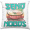 Trendation Anime Kissen mit Füllung 40x40 Geschenk Spruch Geschenke Deko Anme Fan Send Noods (Blau)