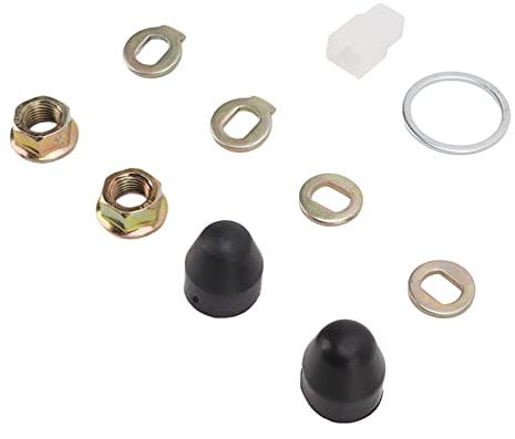 Bike Wheel Axle Nut and Safety Washer Kit Steel Bicycle Hub Motor M14 Nuts Washer with 14mm Shaft for Electric Bikes Scooters