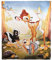 NORTHWEST Bambi Silk Touch Überwurfdecke, 127 x 152,4 cm, Waldposter
