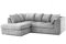 New Luxor Fabric Corner Sofa Silver | Soft Jumbo Cord 3-4 Seater Corner Sofa (Silver, Left Hand Facing)