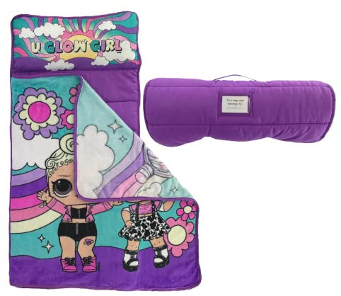 Franco LOL Surprise! Weiche Schlafmatte für Kleinkinder mit Kissen und Decke, perfekt für Vorschule/Kita/Reisen/Schlafsack, 53,3 x 114,3 cm (offizielles MGA-Produkt)