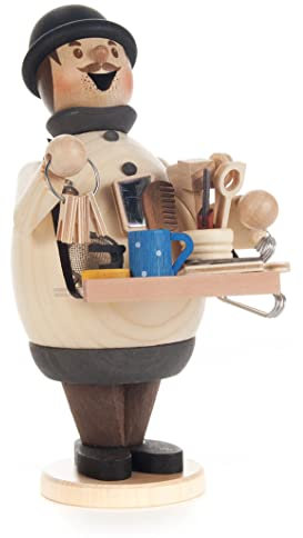 Kuhnert Drechslerei Rauchmann/Räucherfigur - Rauchfigur - Rauchman Max (Hausierer) - Made in Germany