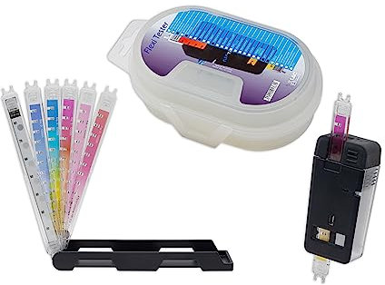 Kit avanzado analisis del agua de la piscina 023694: cloro y bromo, pH, alcalinidad, ácido cianúrico y fosfatos