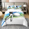 richhome Golf 100% Bettwäsche Set 135x200 Moderne Sport Thema Bettbezug mit 1 Kissen Sham Black Golf Player Tröster Bezug Setative