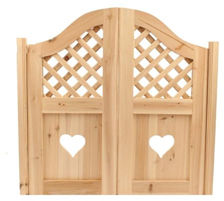 SRHIMEOS 100x90cm Saloontüren Westerntür Flügeltür Penedeltür Schwingtür, Natur Saloontüren, Lamellentür Holz Saloontür, Cafe Pendeltüren, Trennwandtür Massivholz Cowboy-Tür