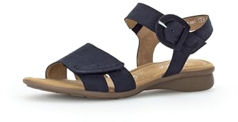 Gabor Damen Riemchensandalen, Frauen Sandalen,Moderate Mehrweite (G),Freizeitschuhe,offene Schuhe,Strandschuhe,Sandaletten,Blue,37.5 EU / 4.5 UK