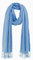 Bovari Schal Pashmina aus Premium Viskose - weich wie Kaschmir -, glänzend wie Seide - 200x70 cm XL Damen-Schal (blau/himmelblau)