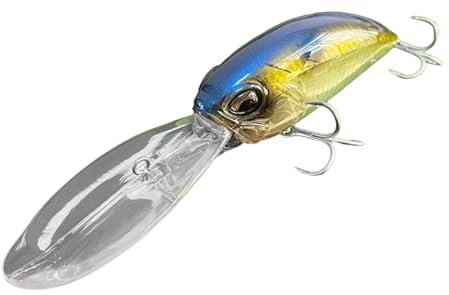 Wobbler Tiefläufer, Wels, Hecht, Rapfen, Zander (Blau & Gold mit Punkt)