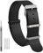 WOCCI 18mm Militär Nylon Uhrenarmband, Einteiliges Nylon Armband für Damen und Herren, Silberne Schnalle (Schwarz)