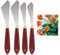 XiangSKY Palette Knife Painting 4 PCS Stainless Steel Painting Mixing Scraper Set Palette Knife Painting Art Spatula,Stainless Steel Palette Knife for Oil Canvas Acrylic Painting Supplies