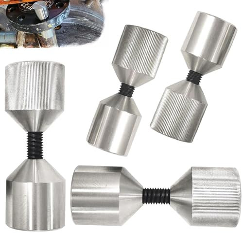 BIGLKNM Flange Two Hole Pin; 1-1/8'' 1-5/8'' Diameter Alignment Pin with Anodized Silver Oxide Finish, Detachable Flange Double Hole Pin (4 Pack)