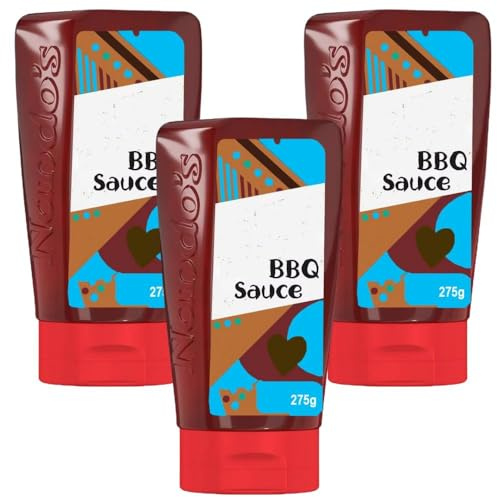 Nandos Peri BBQ Sauce 275g x 3 Smokey Sweet Barbecue Flavour Mild Spicy Red Chilli Grill Mariade Dip Sandwich Spread Seasoning with Welari Thank You Card | (3pack) (825g)