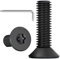 ORTAVA Viti a testa svasata Torx, M8 x 20, colore nero, in acciaio inox A2 V2, filettatura completa con chiave Torx (nero)