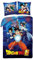 Halantex DRAGONBALL GOKU con amigos Beerus Junior Gohan Vegeta - Kamehameha - Juego de cama funda nórdica de 140 x 200 cm con funda de almohada de 70 x 90 cm - 100% poliéster multicolor
