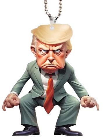 GMBYLBY Präsidentschaftswahl Acryl Schlüsselanhänger Auto Schlüsselanhänger Rucksack Hängedekoration Neuheit Schlüsselornament