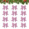 HO2NLE Confezione da 12 Fiocchi per Albero di Natale, Decorazioni per Fiocchi di Natale, Decorazioni per Fiocchi di Natale per Feste, Banchetti, Alberi di Natale, Decorazioni Natalizie (Rosa)