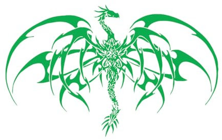 Wandaufkleber mit Tribal-Monster und Drachen, für Babyzimmer, Kinderzimmer, magisches Tier, Anime, Manga, Wandtattoo, Schlafzimmer, Vinyl, Zuhause, extragroß – 63 x 100 cm