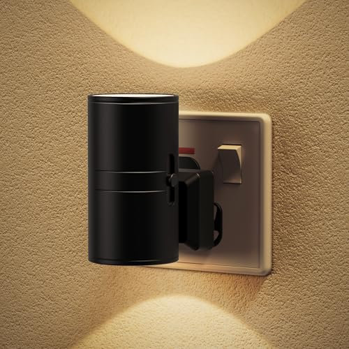 JandCase Night Light, Night Light Plug in Wall with Dusk to Dawn Sensor, Dimmable Night Light 0-100LM, 3000K Soft White, Plug in Night Light for Hallway, Bathroom, Bedroom, Stairs