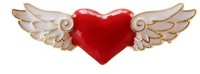 Petite broche en forme d'aile d'ange en forme de cœur pour femmes et filles, jolie broche en émail pour vêtements, corsage pour chapeau, sac, costume, cravate, épinglette tendance, bijoux cadeaux de