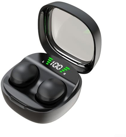 FUBESK Mini Headphones Designed to Fit Comfortably While You Sleep on Your For Side (Black)