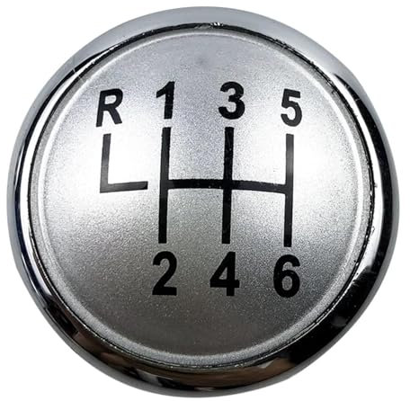Für VW Für Polo 9N 9N2 GTI 2002-2010 Schaltknauf Hebel Shifter Top Cap Abdeckung Schaltknauf Schalthebel Hebel(6 Speed Silver)