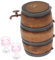 Toddmomy 1Ensemble Tonneau De Vin Robinet Et Tasses à Vin Décoratif pour Maison De Accessoire Vintage De Collection