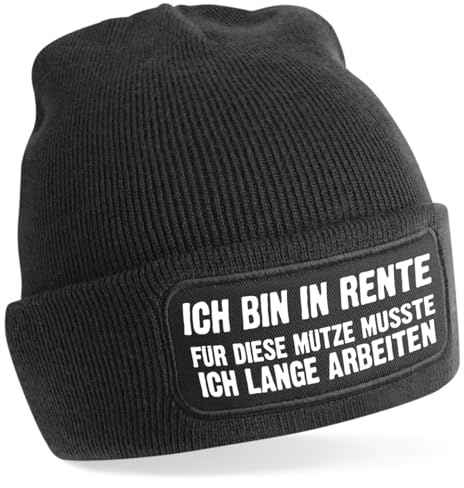 Deine-Dealz One Size Beanie, Mütze mit Spruch: Ich Bin in Rente, Für Diese Mütze musste ich Lange Arbeiten.