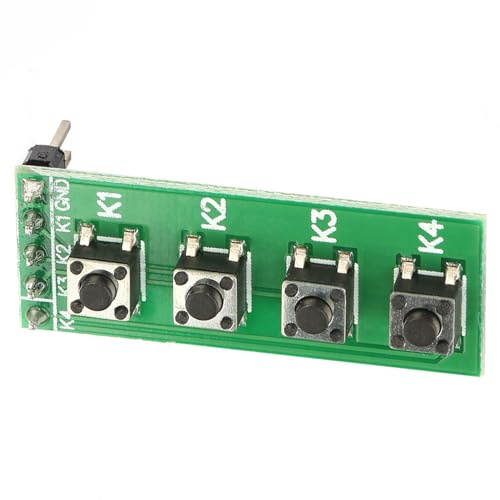 Jeffergarden Universalschlüsselmodul mit 4 Tasten, Direkt eingesteckt, 4 Schlüsselschalter für MCU PLD CPU-Anwendungen