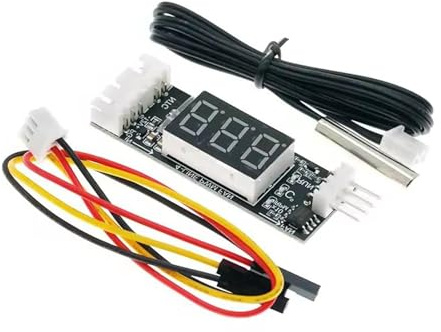 YIZITU 12V 3A 4-Wire Digital Fan Controller with LCD Temp Display Auto Shutdown & Compact Design DC8-16V Temperature Control Regulator