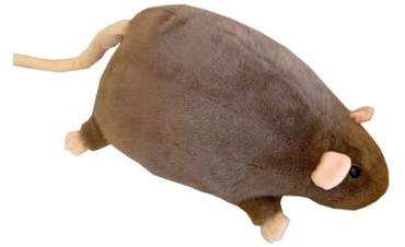 HADAVAKA Rat Plush, Soft Stuffed Animal with Ultra-Soft Cozy Fabric, Large Size Fluffy, Realistic Cute Rats Pillow, Perfect for Bed Sofa and Warm Home Room Decor (Brown,Total Length 90cm)