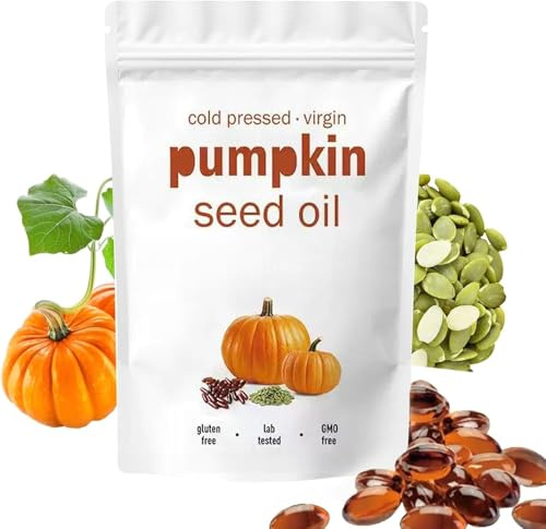 Cápsulas de aceite de semilla de calabaza Saw Palmetto – Aceite virgen puro prensado en frío