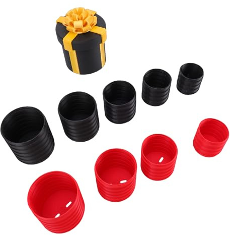 Yosoo Health Gear Verschachtelte Schrauben-Geschenkbox, 3D-gedruckte Streich-Puzzle-Box aus PLA mit 10-lagiger Herausforderung, Versteckter Bargeld-Schmuckhalter, Lustige Geburtst (Black)