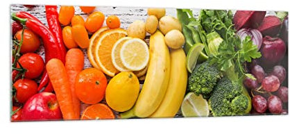 ARTTOR Glasbild 140x50cm Wandbild Glasdruck Küche - 2888