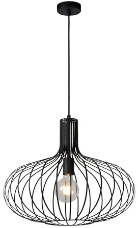 LUCIDE Manuela - Pendant Light - Ø 50 cm - 1xE27 - Black